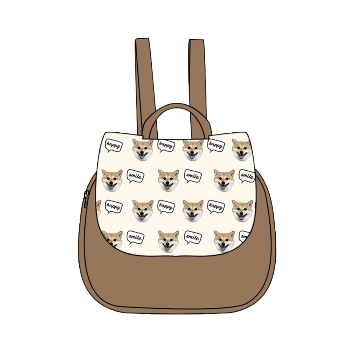 Custom Pet Face Backpack – Personalized Canvas Style for Dog & Cat Lovers