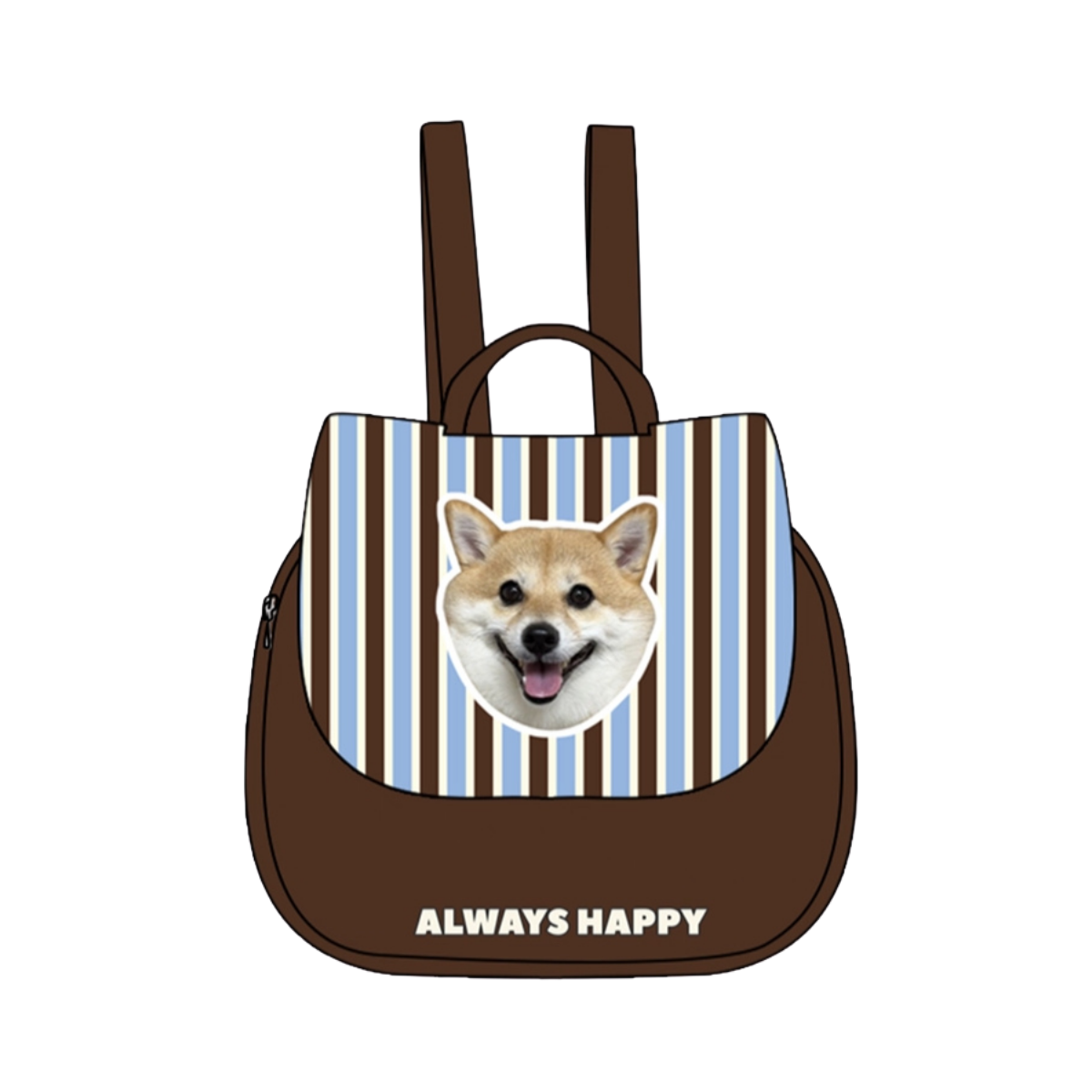 Custom Pet Face Backpack – Personalized Canvas Style for Dog & Cat Lovers