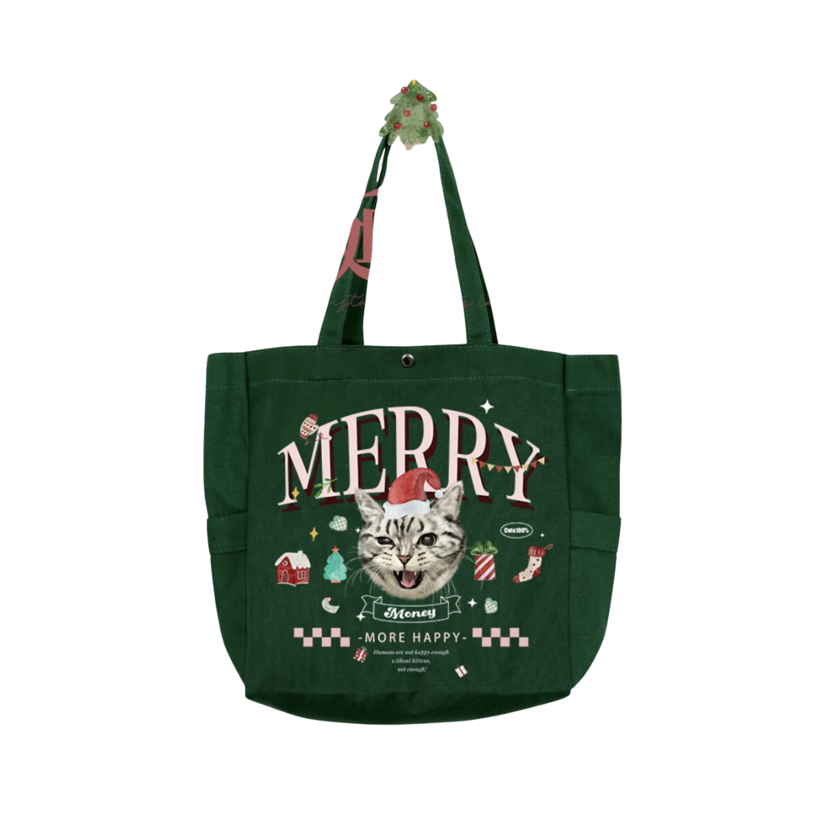 Custom Pet Canvas Tote – Large Shoulder Bag with Your Pet’s Photo & Name