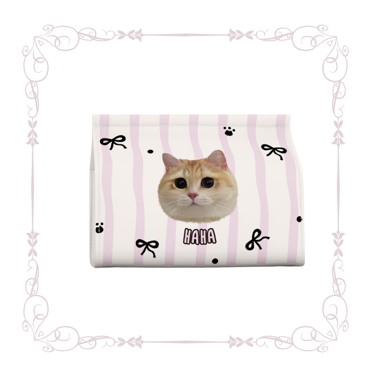 Custom Pet Tissue Box – Personalized Plush Holder with Your Pet’s Portrait