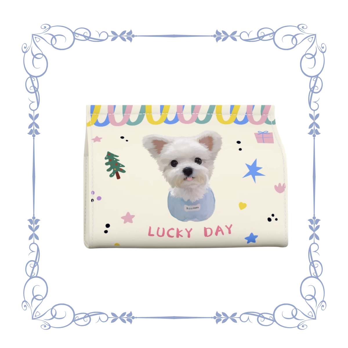 Custom Pet Tissue Box – Personalized Plush Holder with Your Pet’s Portrait