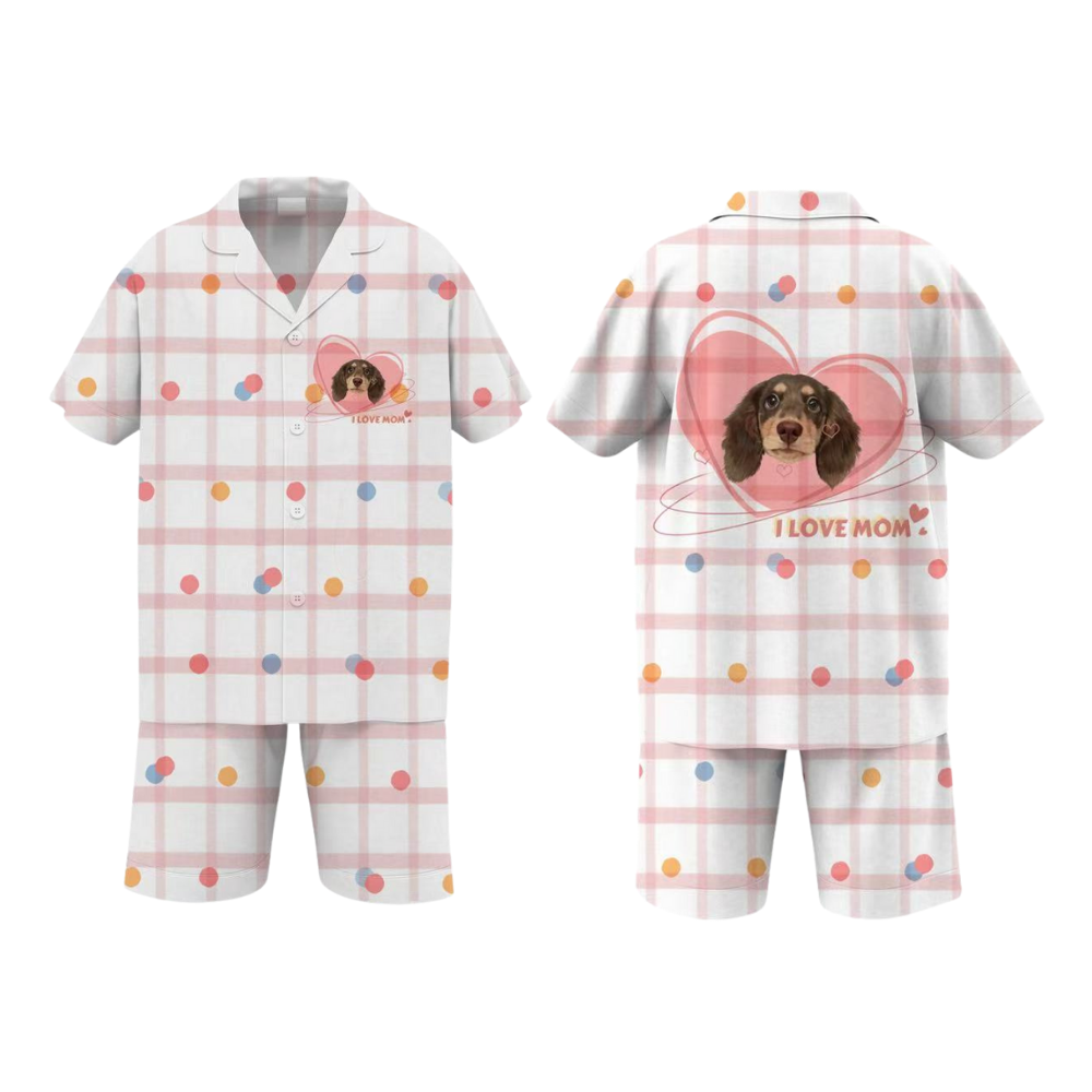 Custom Silk Pajamas for Adults – Personalized with Pet Portraits