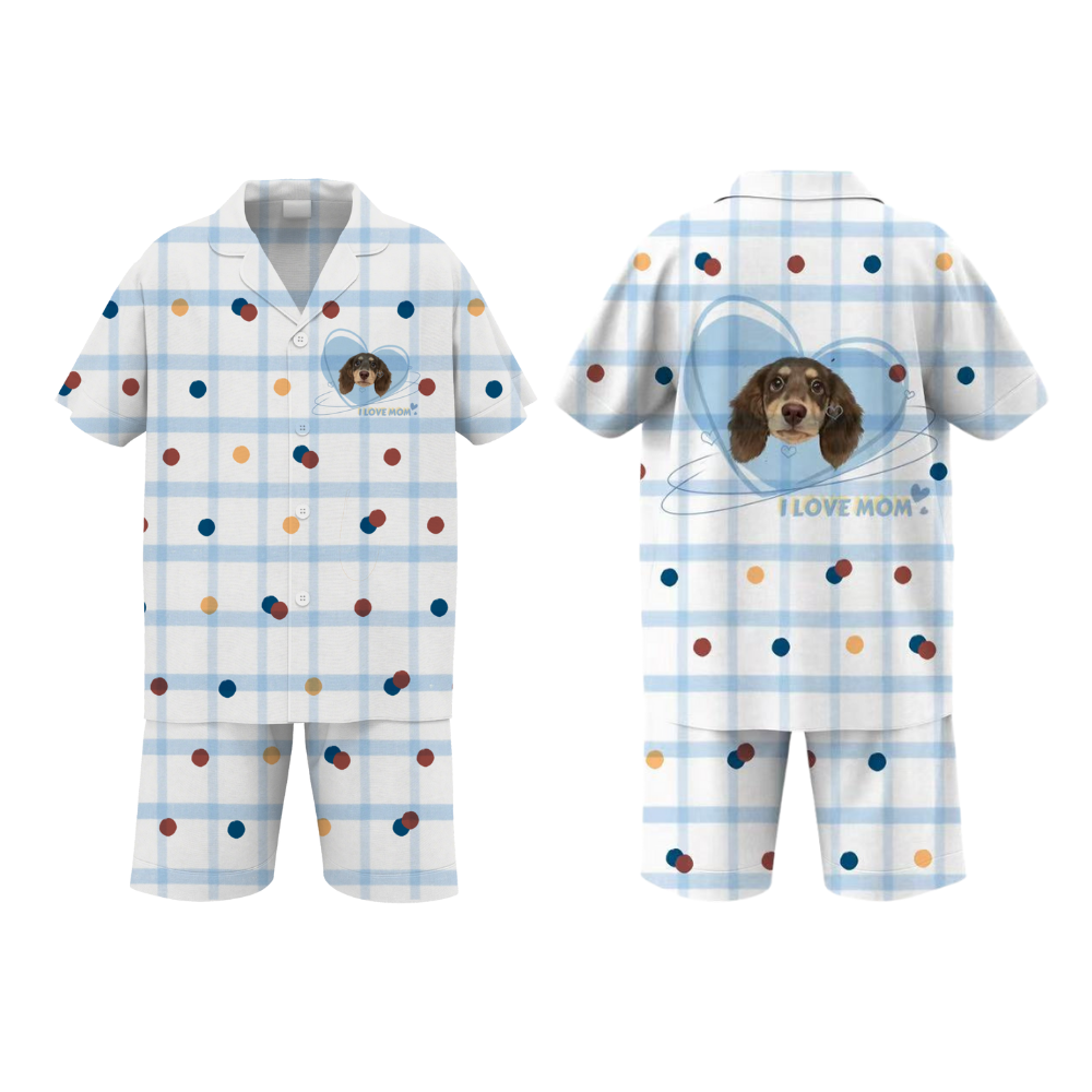 Custom Silk Pajamas for Adults – Personalized with Pet Portraits
