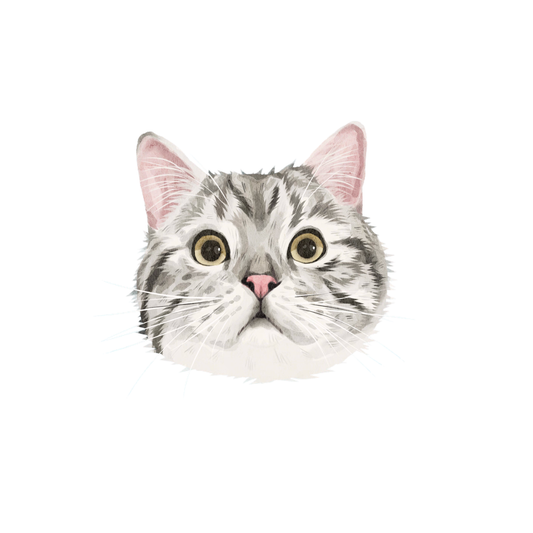 Custom Pet Watercolor Portrait – Hand-Painted Digital Download