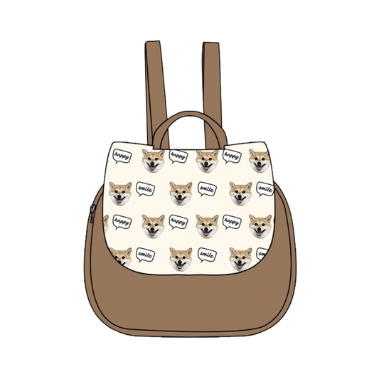 Custom Pet Face Backpack – Personalized Canvas Style for Dog & Cat Lovers