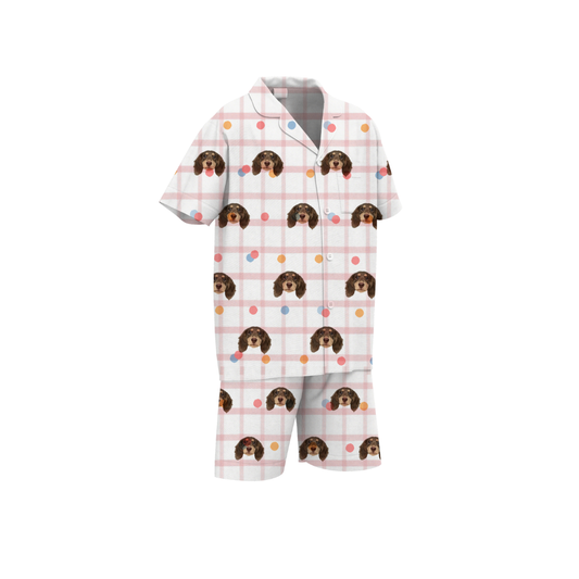 Custom Silk Pajamas for Adults – Personalized with Pet Portraits