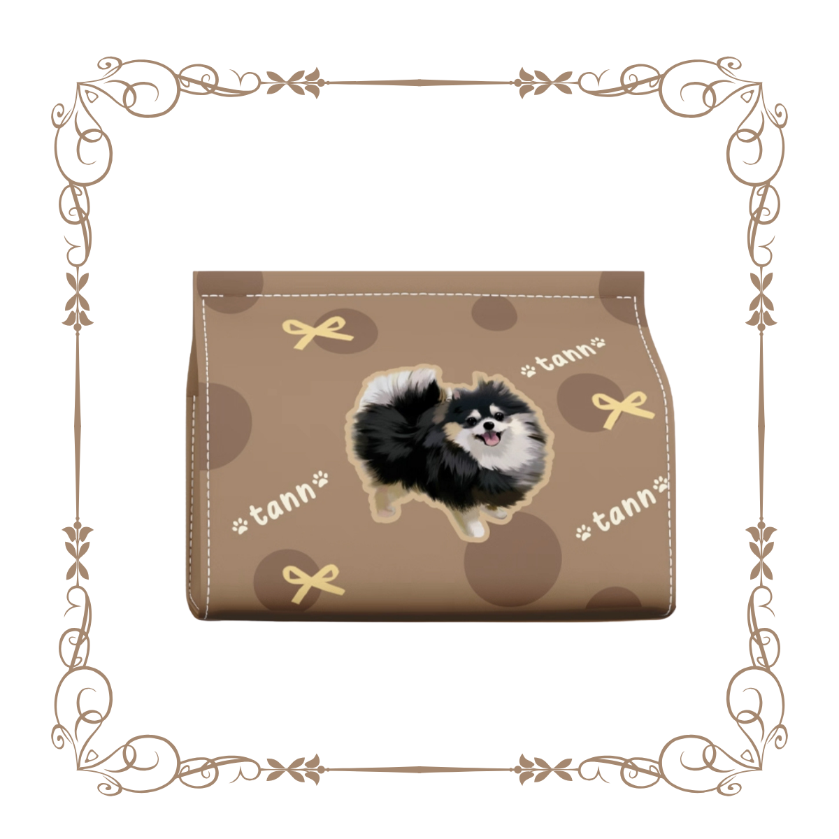 Custom Pet Tissue Box – Personalized Plush Holder with Your Pet’s Portrait