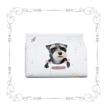 Custom Pet Tissue Box – Personalized Plush Holder with Your Pet’s Portrait